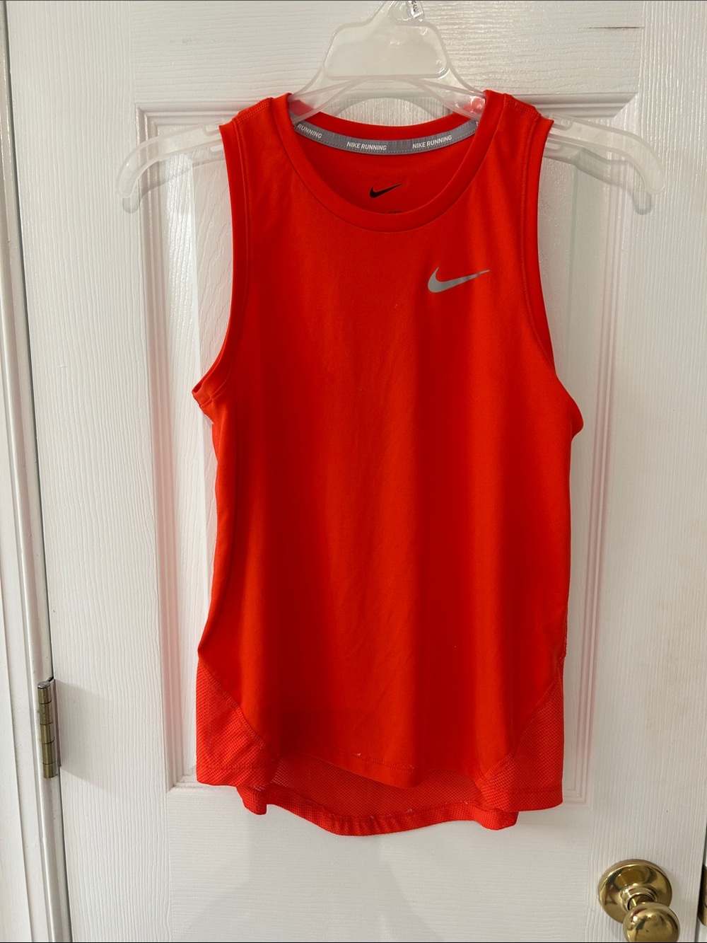 Nike Bright Red Athletic Tank with Reflective Swoosh